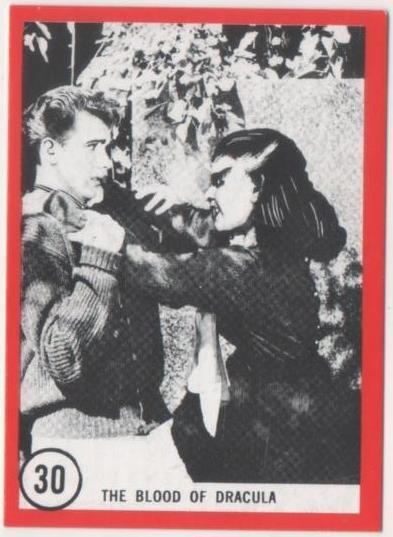 Cromo E01106: Album 3-Famous Monsters Series, Card nº 30. The Blood of Dracula