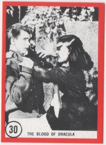 Cromo E01106: Album 3-Famous Monsters Series, Card nº 30. The Blood of Dracula
