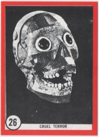 Cromo E01102: Album 3-Famous Monsters Series, Card nº 26. Cruel Terror