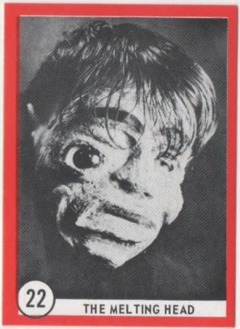Cromo E01098: Album 3-Famous Monsters Series, Card nº 22. The Melting Head