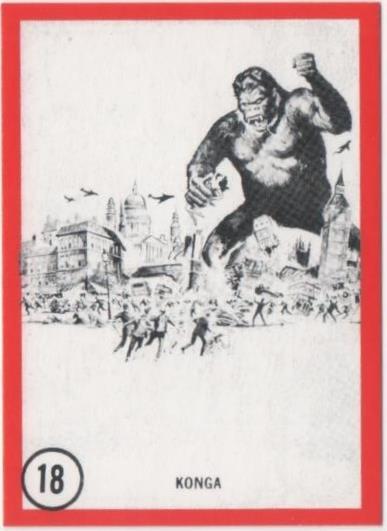 Cromo E01094: Album 3-Famous Monsters Series, Card nº 18. Konga