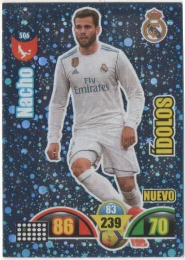 Cromo E00945: Album 2-Trading Car Game 2017-18, Nacho-ÍDOLOS: Real Madrid. Defensa