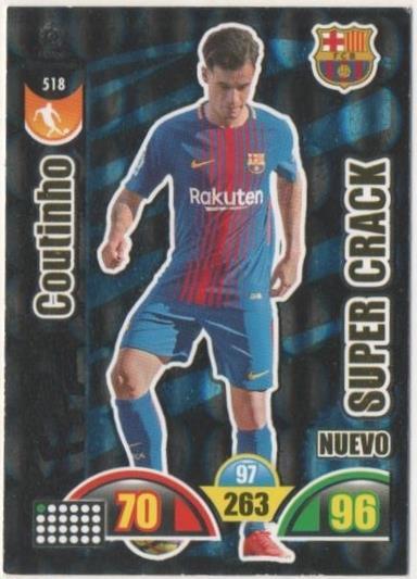 Cromo E00946: Album 2-Trading Car Game 2017-18, Coutinho-SUPER CRACK: F.C. Barcelona. Medio