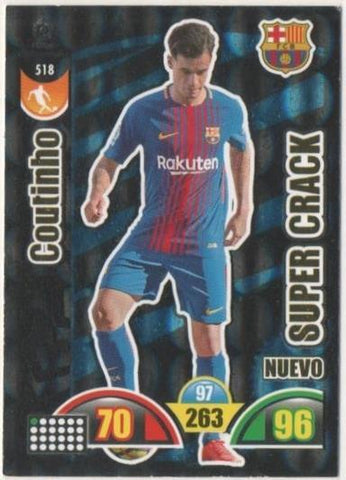 Cromo E00946: Album 2-Trading Car Game 2017-18, Coutinho-SUPER CRACK: F.C. Barcelona. Medio