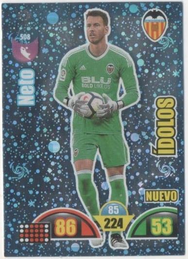 Cromo E00948: Album 2-Trading Car Game 2017-18, Neto-ÍDOLOS: Valencia C.F. Portero