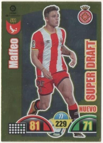 Cromo E00951: Album 2-Trading Car Game 2017-18, Maffeo-SUPER DRAFT: Girona F.C. Defensa
