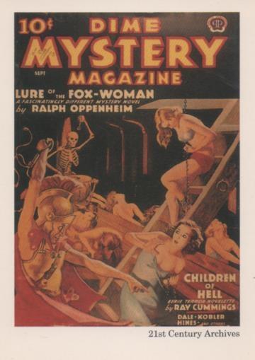 Cromo E001987: Cards. Women in Terror nº 44, Dime Mystery Magazine