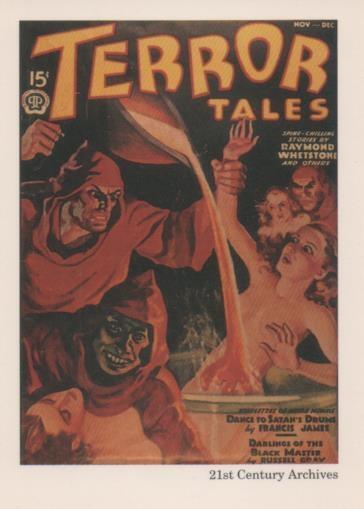 Cromo E001983: Cards. Women in Terror nº 40, Terror tales