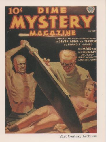Cromo E001980: Cards. Women in Terror nº 37, Dime Mystery Magazine