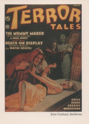 Cromo E001964: Cards. Women in Terror nº 21, Terror Tales