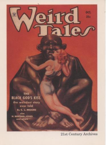 Cromo E002020: Trading Cards.Weird Tales nº 20, The Black God's Kiss