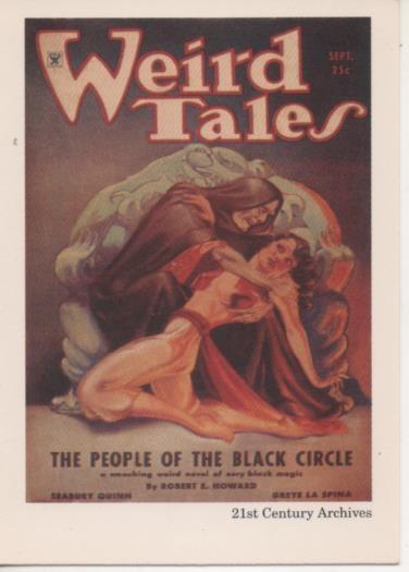 Cromo E002019: Trading Cards. Weird Tales nº 19, The People of the Black Circle