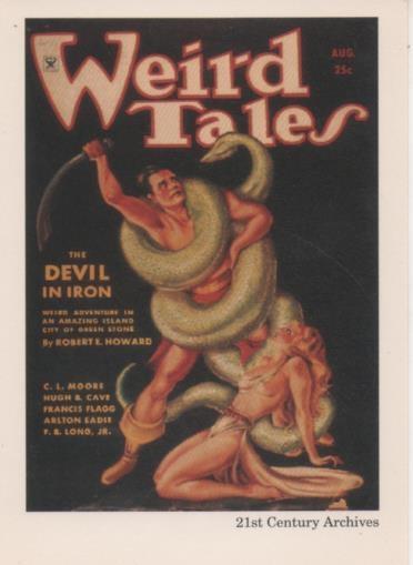 Cromo E002018: Trading Cards. Weird Tales nº 18, The Devil in Iron