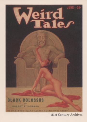 Cromo E002004: Trading Cards. Weird Tales nº 3. Black Colossus
