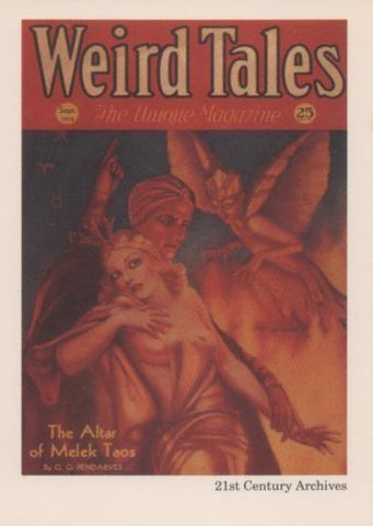Cromo E002001: Trading Cards. Weird Tales nº 1, The Altar of Melek Taos