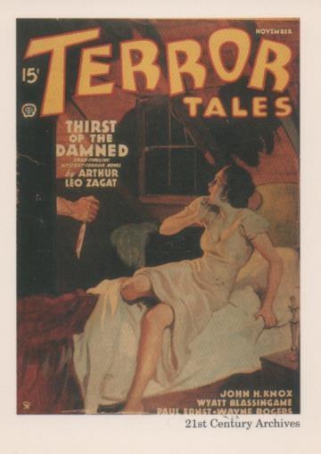 Cromo E001961: Cards. Women in Terror nº 18, Terror Tales