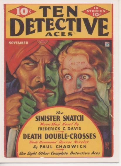 Cromo E001919: Cards. Bizarre Detective nº 11, The Sinister Snatch-Death Double-Crosses