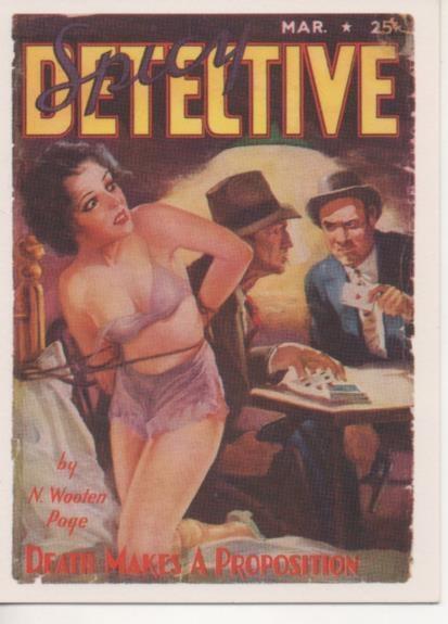 Cromo E001915: Cards. Bizarre Detective nº 7, Death Makes a Proposition