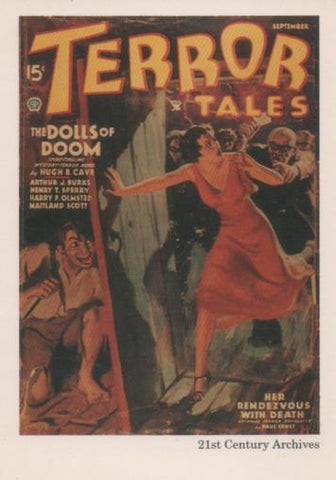 Cromo E001957: Cards. Women in Terror nº 14, Terror Tales