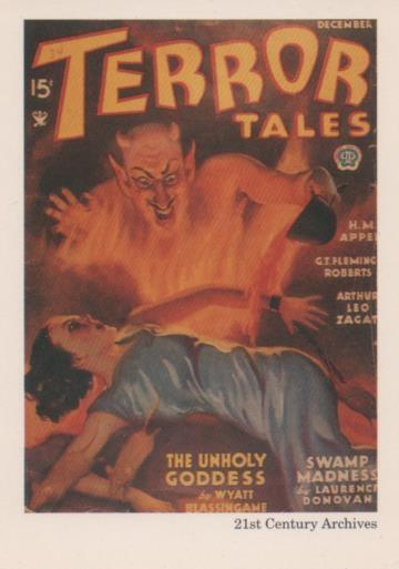 Cromo E001947: Cards. Women in Terror nº 4, Terror Tales