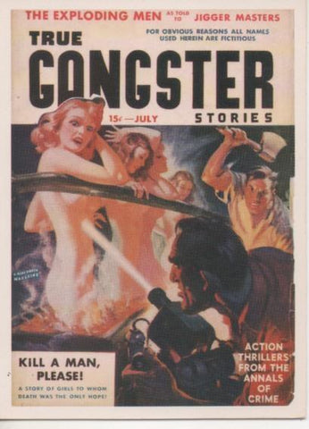 Cromo E001943: Cards. Bizarre Detective nº 36, True Gongster Stories