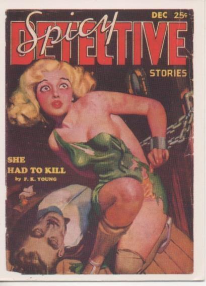Cromo E001938: Cards. Bizarre Detective nº 31, Spicy Detective Stories