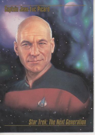 Cromo E002115: Trading Cards. Star Trek: The Next Generation nº 09. Captain Jean-Luc Picard