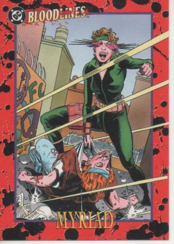 Cromo E002141: Trading Cards. DC Bloodlines nº 59. Myriad