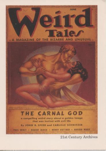 Cromo E002044: Trading Cards. Weird Tales nº 44, The Carbnal God