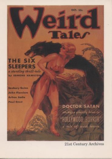 Cromo E002030: Trading Cards. Weird Tales nº 30, The Six Sleepers