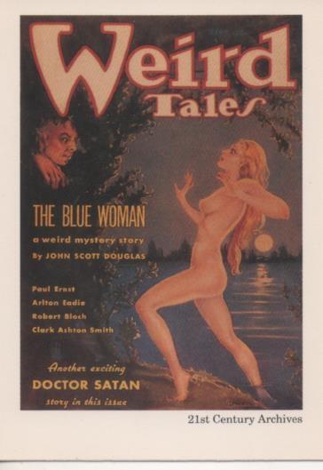 Cromo E002028: Trading Cards. Weird Tales nº 28, The Blue Woman