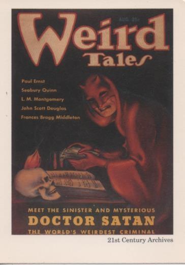 Cromo E002027: Trading Cards. Weird Tales nº 27, Doctor Satan