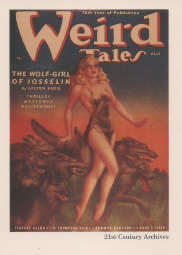Cromo E002053: Trading Cards. Weird Tales nº 53, The Wolf-Girl of Josselin