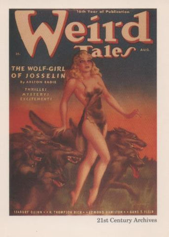 Cromo E002053: Trading Cards. Weird Tales nº 53, The Wolf-Girl of Josselin