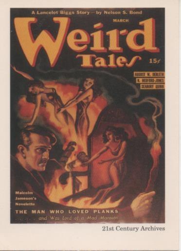 Cromo E002055: Trading Cards.Weird Tales nº 55, The Man who Loved Planks