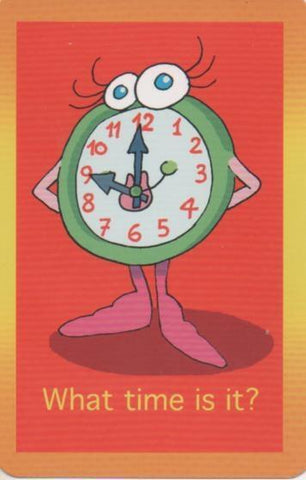 Cromo E001731: Cards. What time is it? 9:00