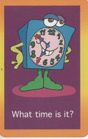 Cromo E001728: Cards. What time is it?. 9:35