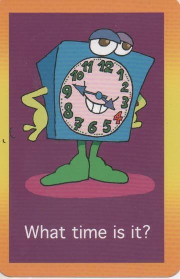Cromo E001727: Cards. What time is it?. 3:46
