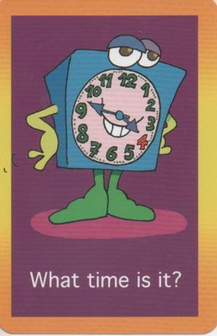 Cromo E001727: Cards. What time is it?. 3:46