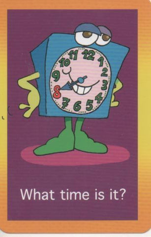 Cromo E001725: Cards. What time is it? 7:40