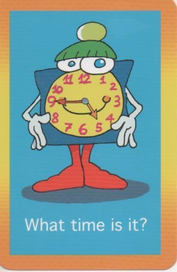 Cromo E001723: Cards. What time is it? 5:45
