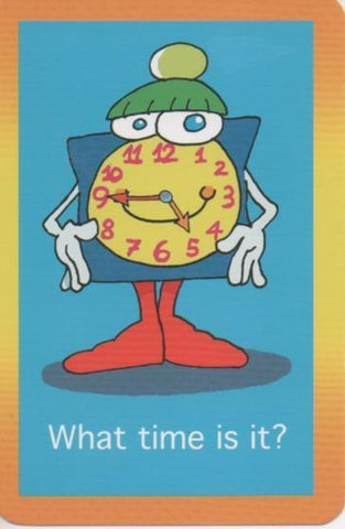 Cromo E001723: Cards. What time is it? 5:45