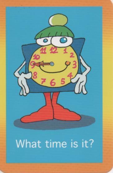 Cromo E001721: Cards. What time is it? 9:45