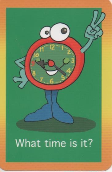Cromo E001719: Cards. What time is it?. 9:23