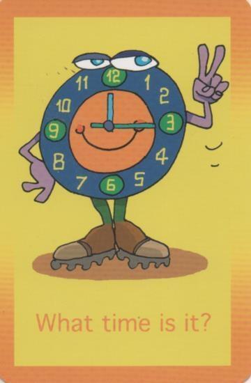 Cromo E001712: Cards. What time is it? 12:15