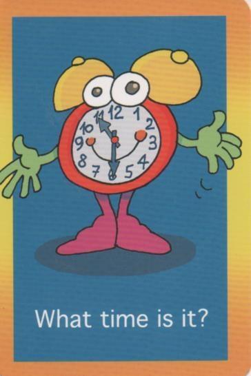Cromo E001710: Cards. What time is it? 11:30