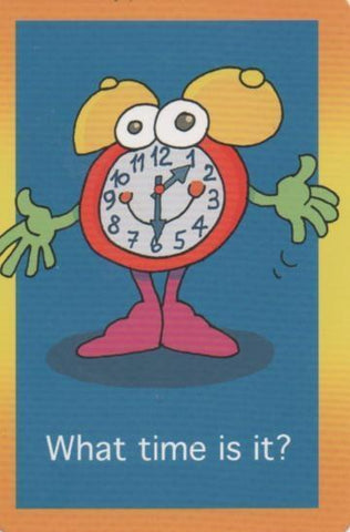 Cromo E001706: Cards. What time is it?. 1:30