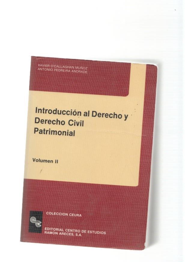 Introduccion al Derecho y Derecho Civil Patrimonial Volumen II