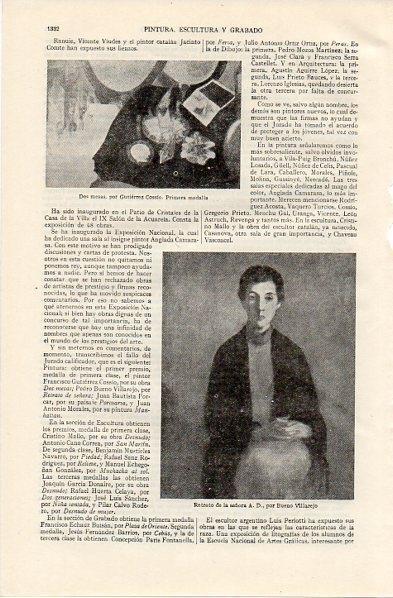 LAMINA V11134: Retrato de la señora A.D., por Bueno Villarejp