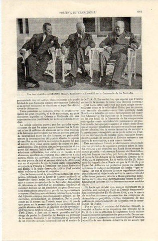 LAMINA V11160: Laniel, Eisenhower y Churchill en la Conferencia de las Bermudas